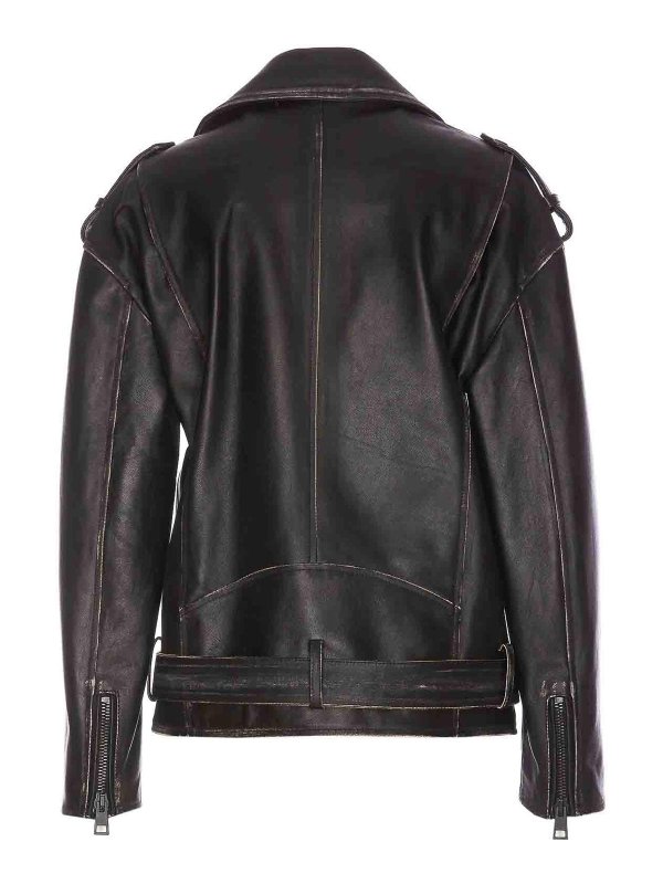NINETTE: casual jackets online - Brown Leather Jacket