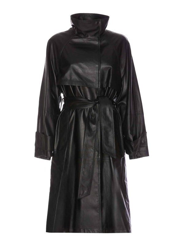 NINETTE: short coats - Leather Coat