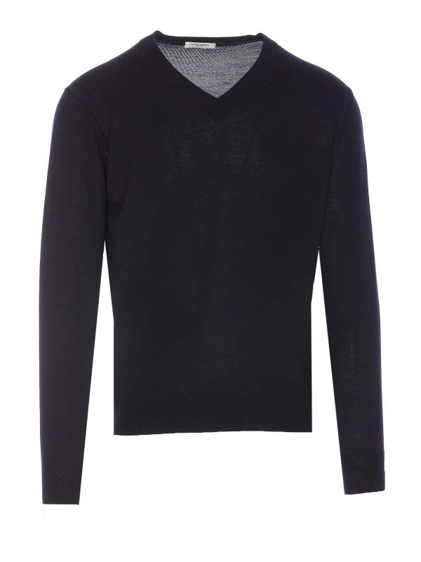 Paolo Pecora: クルーネック - クルーネック - ブルー