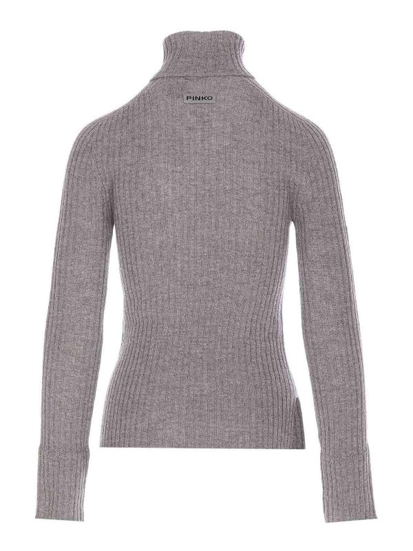 Pinko: Strickpullover mit Rundhalsausschnitt online - Rundhalspullover - Grau