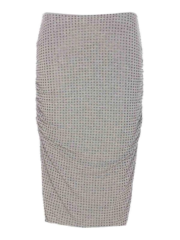 Pinko: Knee length skirts & Midi - Grey Kedrin Skirt