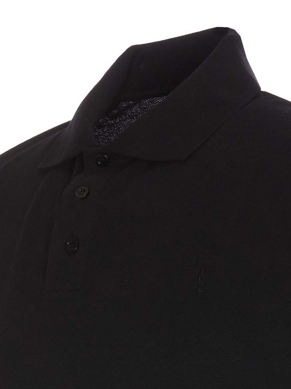 The Best Shops SAINT LAURENT: polo shirts - Black Cassandre Polo