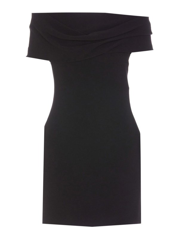 SOLACE LONDON: ショートドレス - ショートドレス - 黒