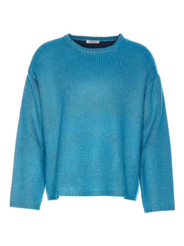 VALENTINO GARAVANI: Pull col rond - Pull Col Rond - Bleu