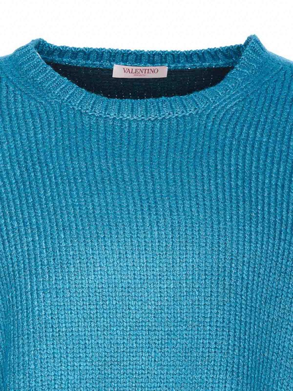 Pull Col Rond - Bleu shop online: VALENTINO GARAVANI