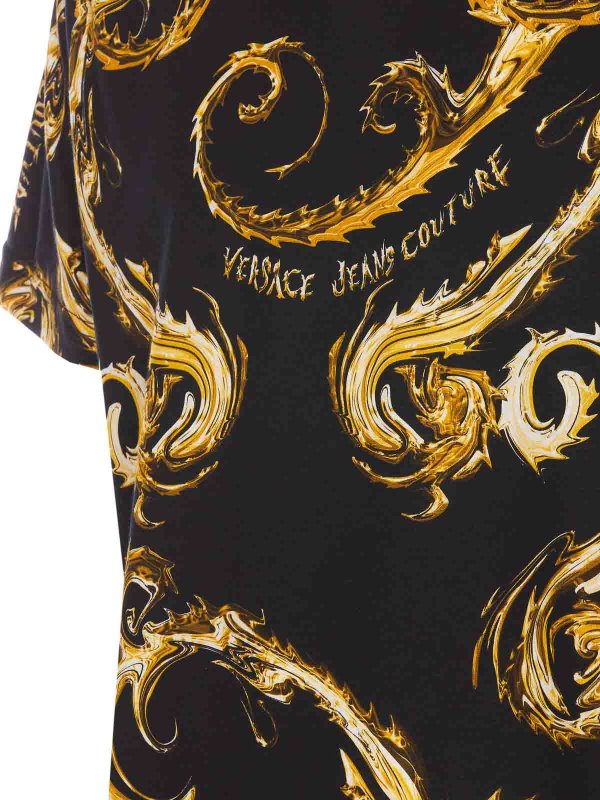 The Best Shops Versace Jeans Couture: t-shirts - Couture Chromo Print Couture Black T-Shirt