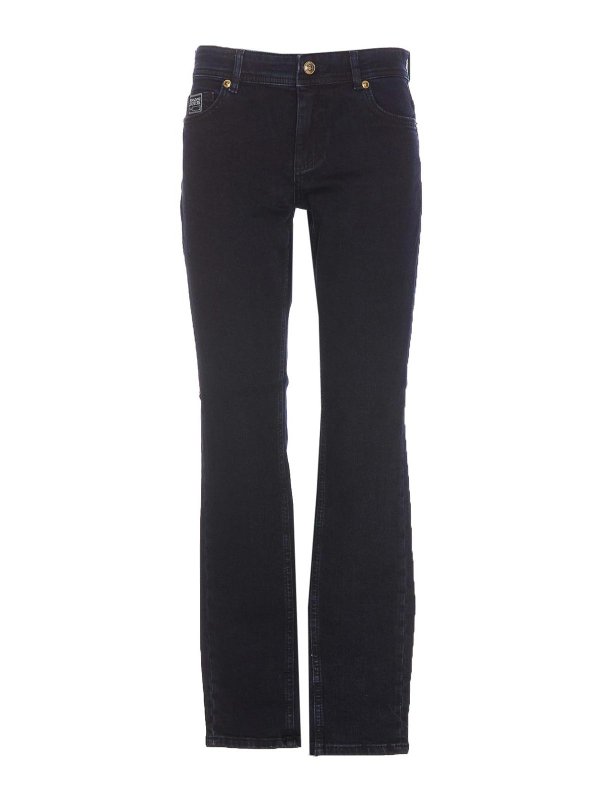 Versace Jeans Couture: ブーツカットジーンズ - ブーツカットジーンズ - ブルー