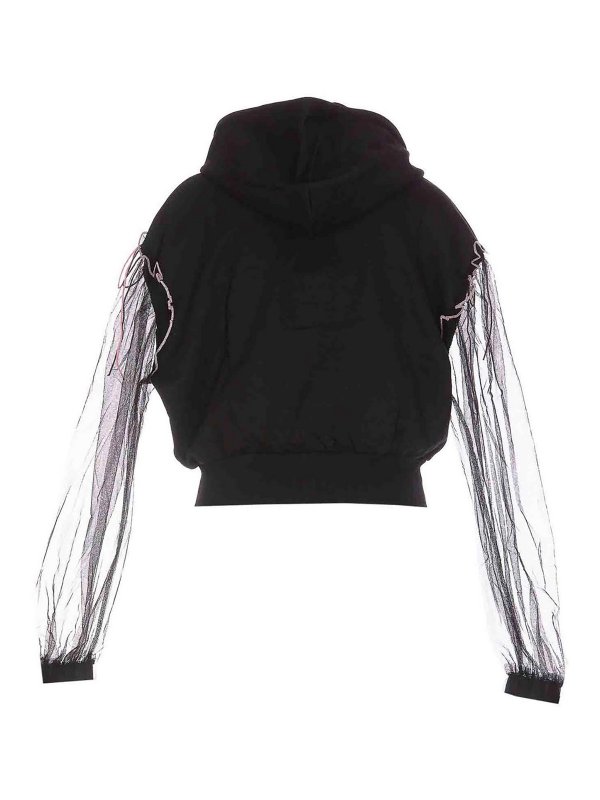 Versace Jeans Couture: Sweatshirts & Sweaters online - Logo Goth Patch Hoodie