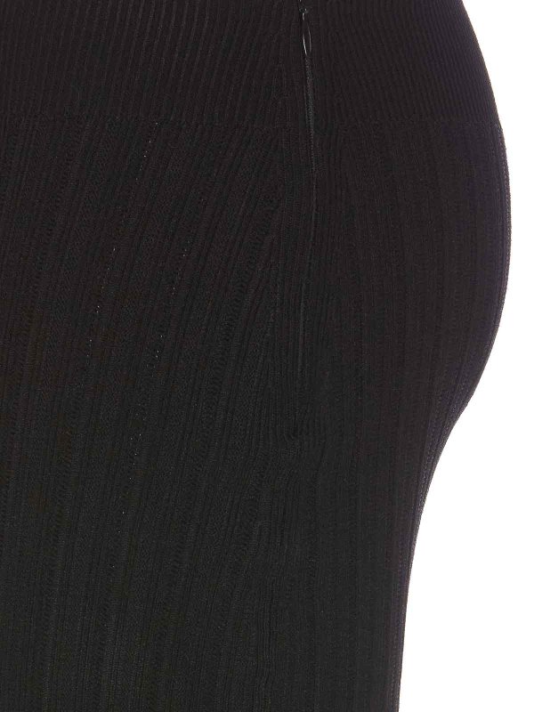 The Best Shops VICTORIA BECKHAM: Knee length skirts & Midi - Black Flared Midi Skirt