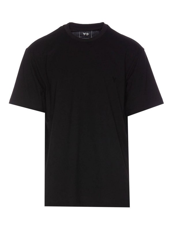 Y-3: Camisetas - Camiseta - Negro