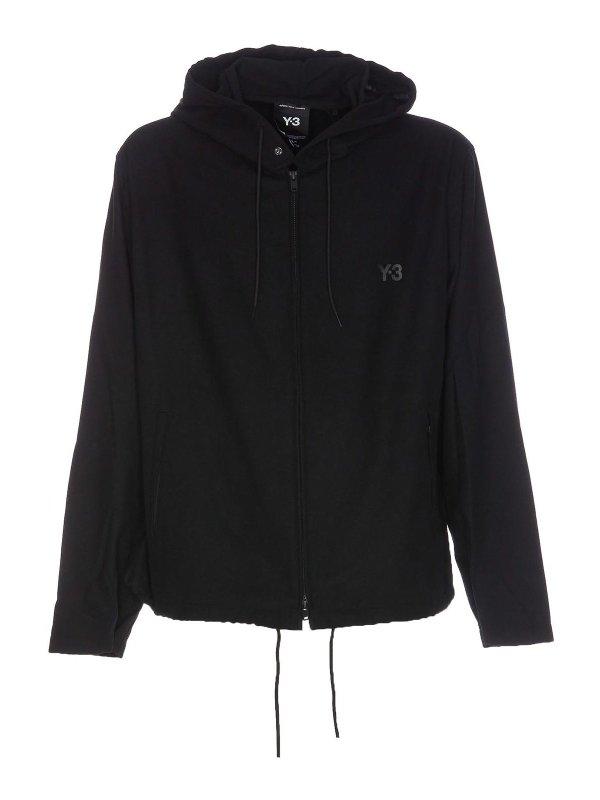 Y-3: Sweatshirts & Sweaters - Flannel Zip Sweashirt