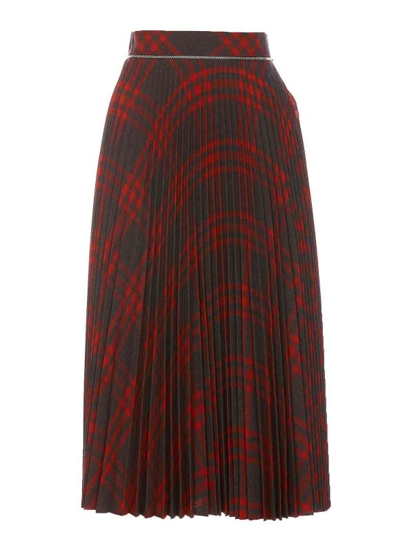 BURBERRY: ニーレングススカート＆ミディ丈 - 膝丈/ミディスカート - マルチカラー