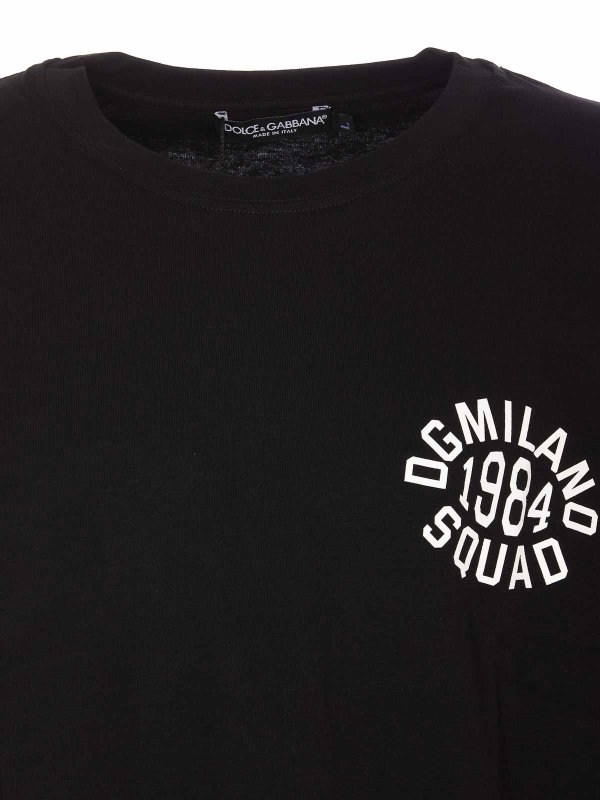 Black T-Shirt shop online: DOLCE & GABBANA