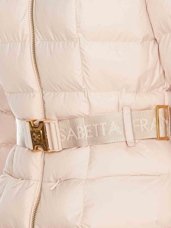 The Best Shops ELISABETTA FRANCHI: casual jackets - Beige Padded Down Jacket