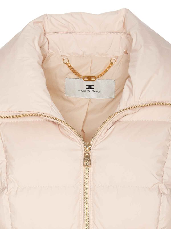 Beige Padded Down Jacket shop online: ELISABETTA FRANCHI