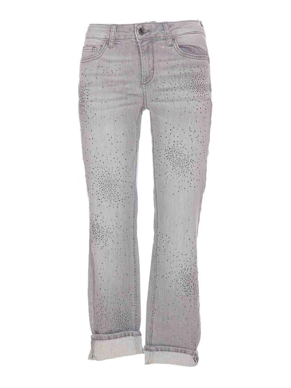 Liu Jo: bootcut jeans - Skinny Bottom Up Strass Jeans