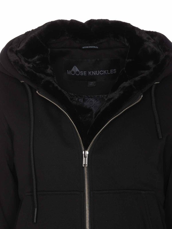 Black Bunny Classic Zip Sweatshirt shop online: MOOSE KNUCKLES