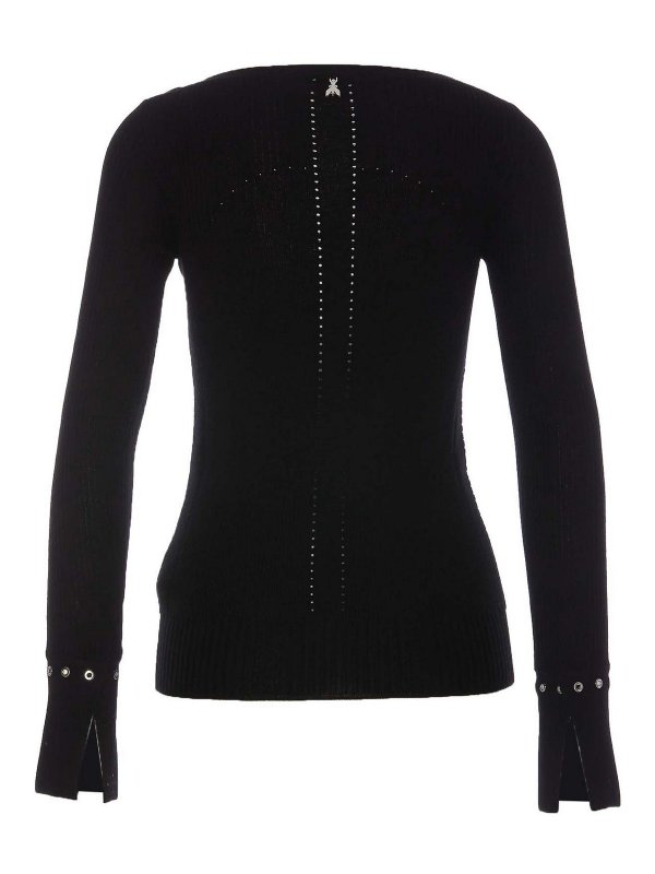 PATRIZIA PEPE: Suéteres con cuello pico online - Suéter Cuello Redondo - Negro