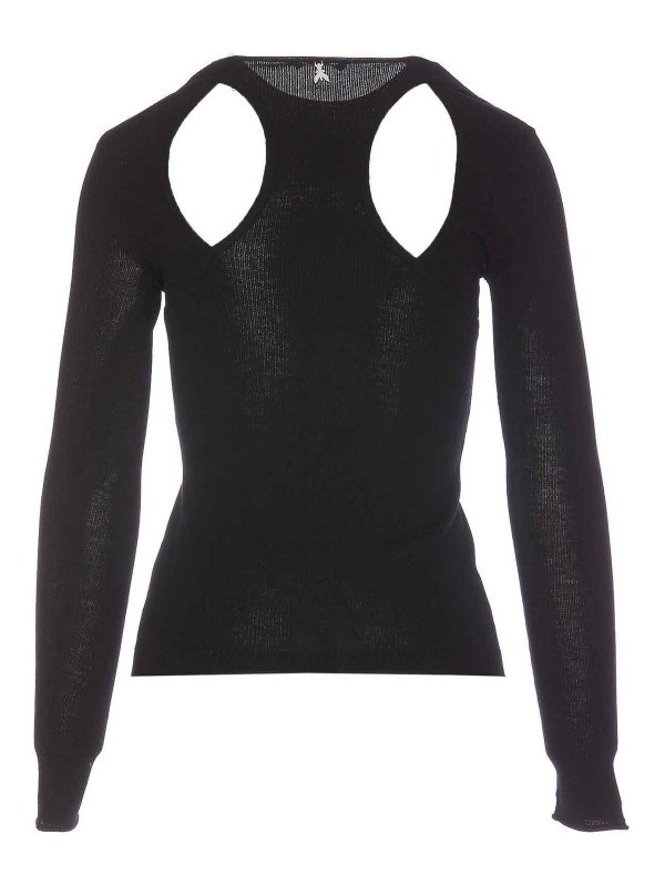 PATRIZIA PEPE: crew necks online - Black Sweater