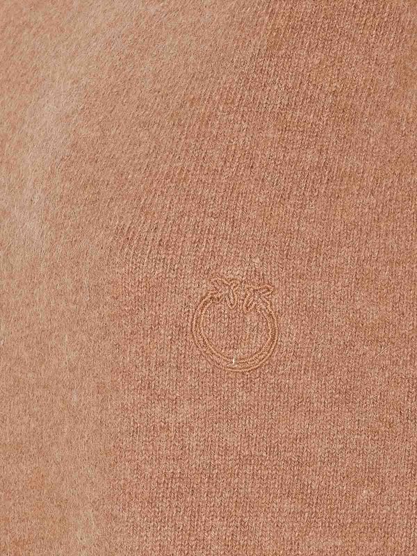 The Best Shops Pinko: Strickpullover mit Rundhalsausschnitt - Rundhalspullover - Braun
