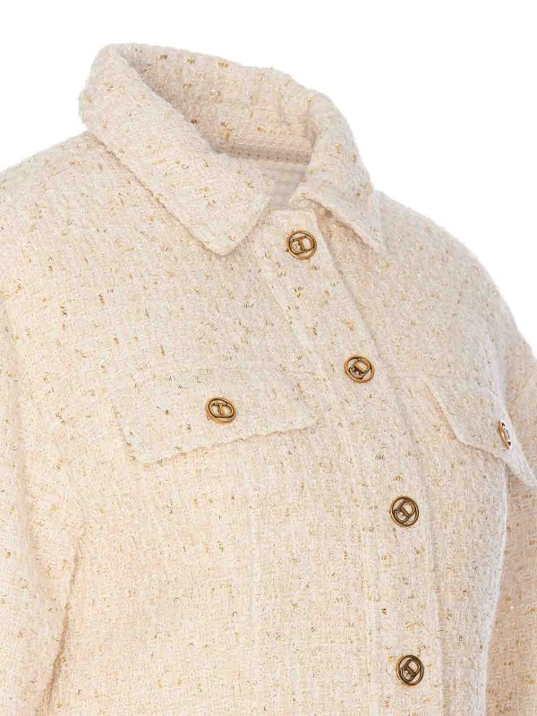 The Best Shops TWINSET: casual jackets - Beige Tweed Jacket