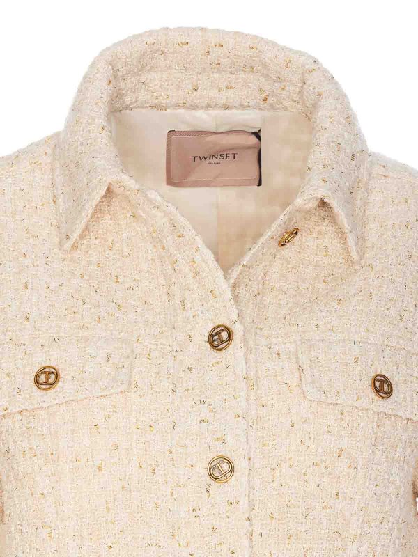 Beige Tweed Jacket shop online: TWINSET