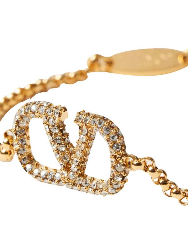 VALENTINO GARAVANI: Bracelets & Bangles online - Vlogo Signature Swarovski Crystals Bracelet