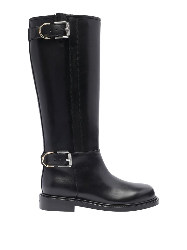 GIVENCHY: boots - Black Voyou Flat Boot