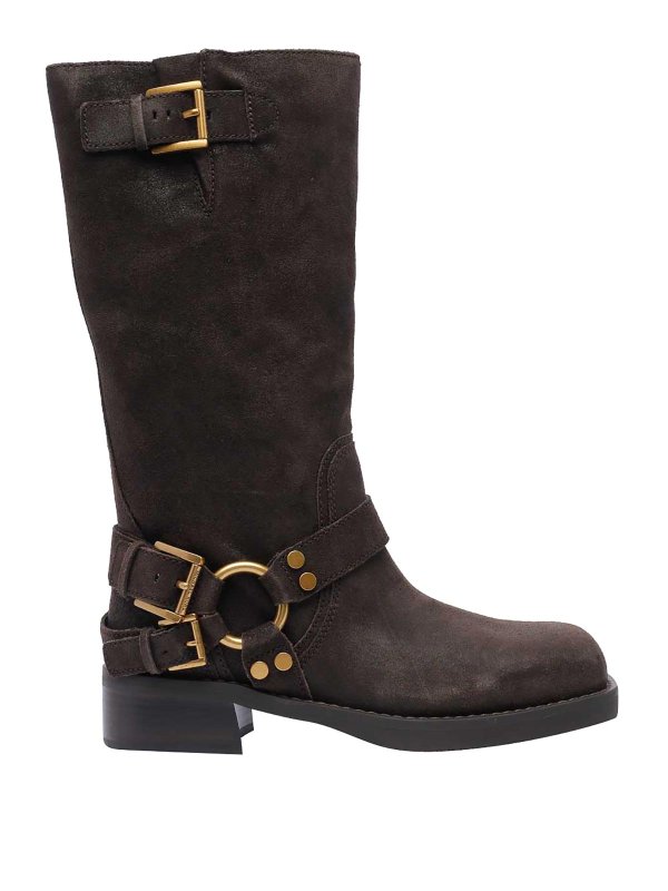 Michael Michael Kors: stivali - Stivali da moto Crosby marroni