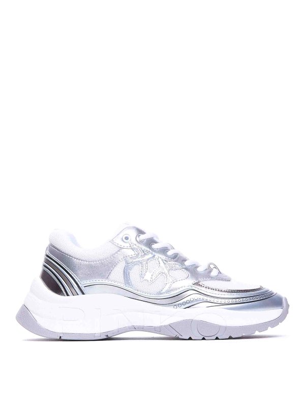 Pinko: sneakers - Scneaker Glammy 04 color argento