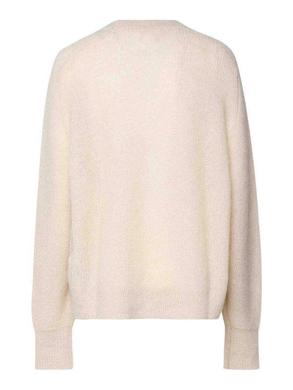 The Best Shops ROTATE Birger Christensen: Strickpullover mit Rundhalsausschnitt - Rundhalspullover - Beige