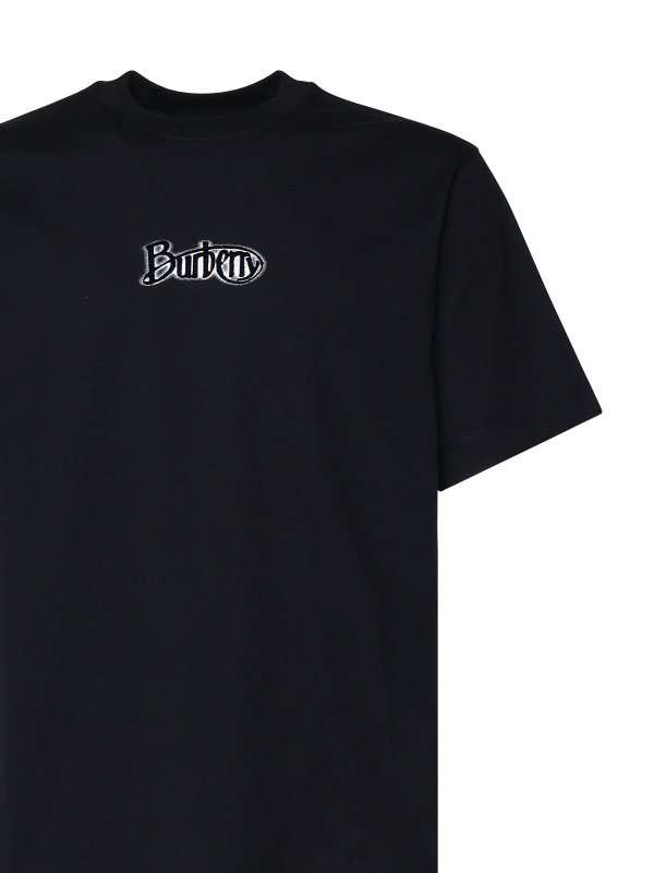 The Best Shops BURBERRY: t-shirt - T-shirt con logo Graffiti in cotone