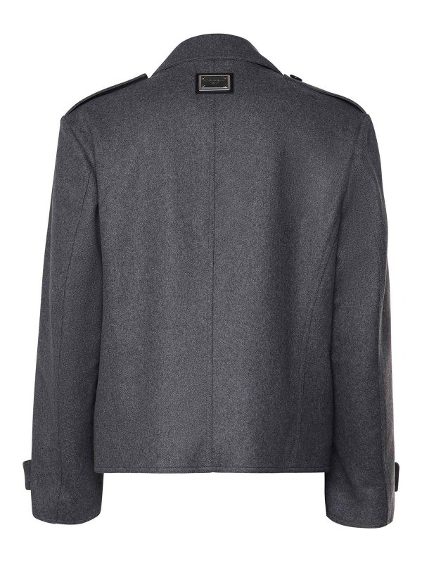 DOLCE & GABBANA: Kurze Mäntel online - Kurzer Mantel - Grau