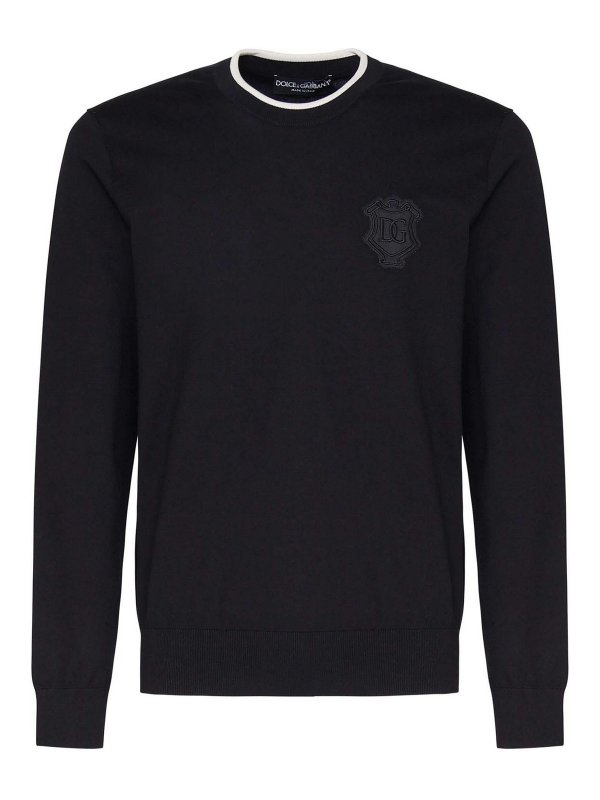 DOLCE & GABBANA: クルーネック - クルーネック - 黒