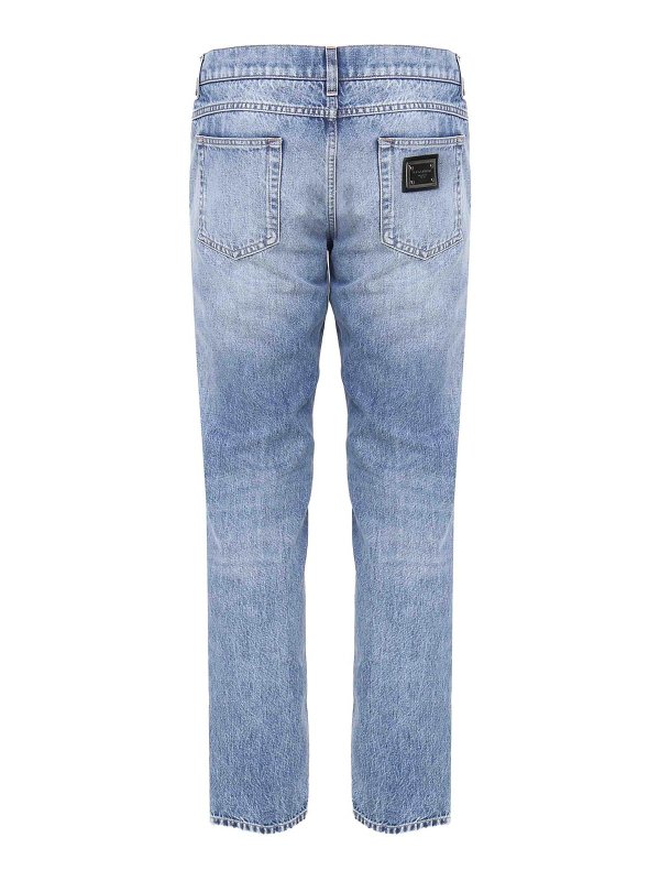 DOLCE & GABBANA: bootcut jeans online - Five Pocket Jeans In Cotton Denim