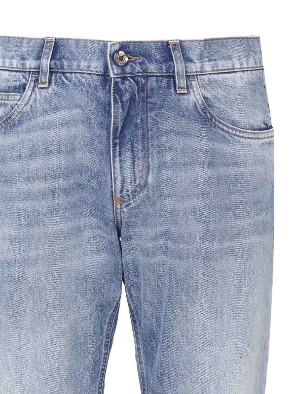 The Best Shops DOLCE & GABBANA: bootcut jeans - Five Pocket Jeans In Cotton Denim