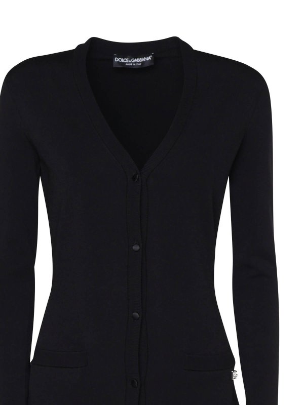 The Best Shops DOLCE & GABBANA: cardigan - Cardigan Lungo In Maglia Di Viscosa Stretch