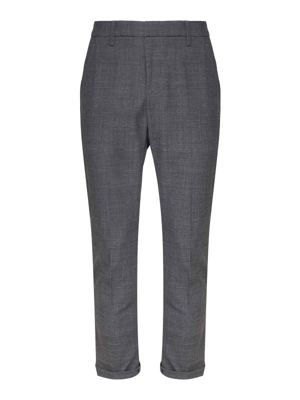 DONDUP: Pantalones casual - Pantalón Casual - Gris