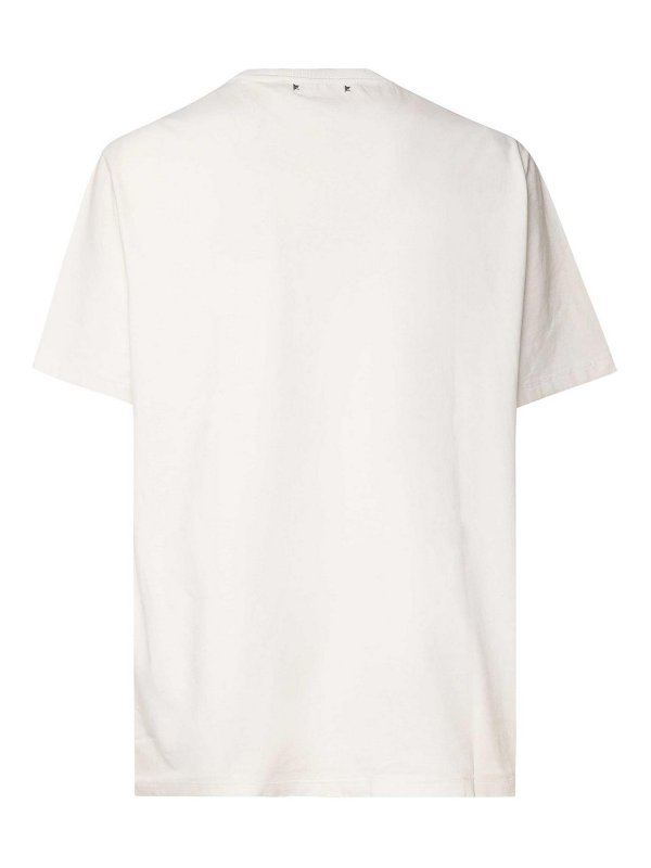 GOLDEN GOOSE: t-shirts online - Cotton T-Shirt With Vintage Effect Print