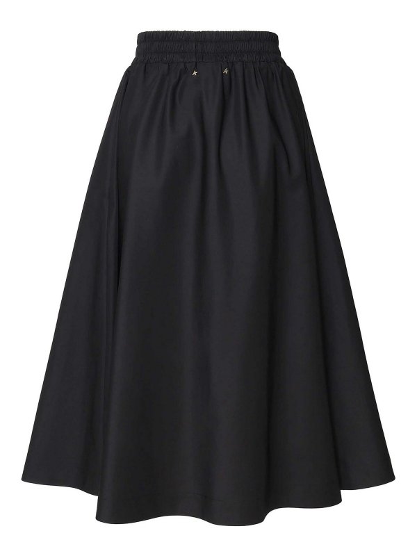 膝丈/ミディスカート - 黒 shop online: GOLDEN GOOSE