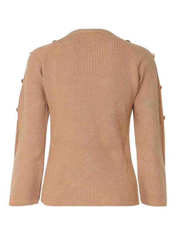 MARIUCCIA: crew necks online - Sweater With Decorative Gold Buttons