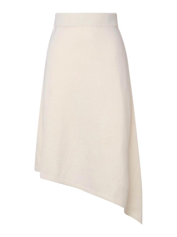 MARIUCCIA: ニーレングススカート＆ミディ丈 - 膝丈/ミディスカート - 白