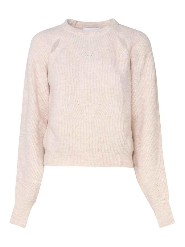 MARIUCCIA: Suéteres con cuello pico - Suéter Cuello Redondo - Blanco