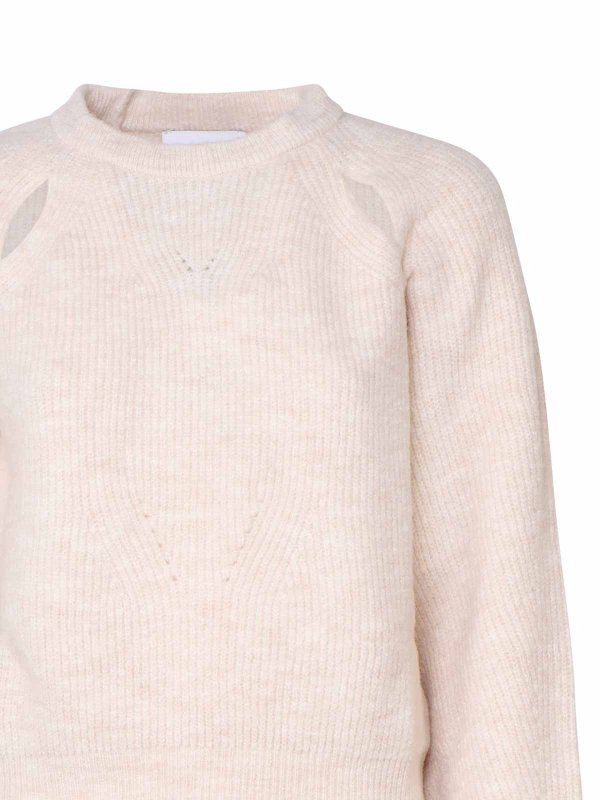 The Best Shops MARIUCCIA: Suéteres con cuello pico - Suéter Cuello Redondo - Blanco