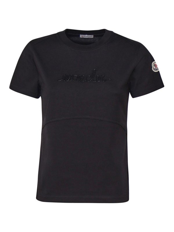 MONCLER: T-shirts - T-Shirt - Noir