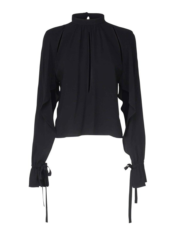 Pinko: bluse - Blusa Fluida In Misto Seta