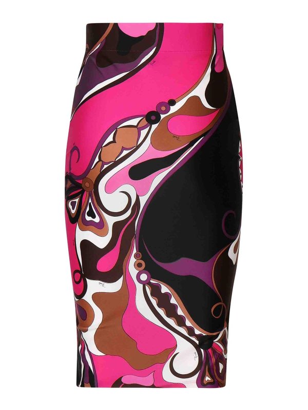EMILIO PUCCI: gonne al ginocchio  e longuette - Gonna a tubino Orchidee