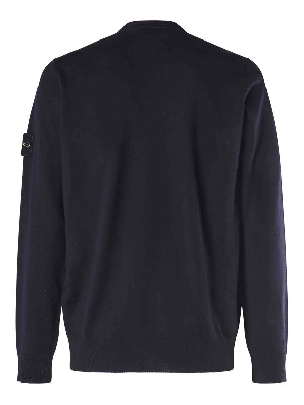STONE ISLAND: Suéteres con cuello pico online - Suéter Cuello Redondo - Azul
