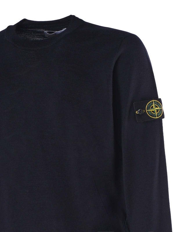 The Best Shops STONE ISLAND: Suéteres con cuello pico - Suéter Cuello Redondo - Azul