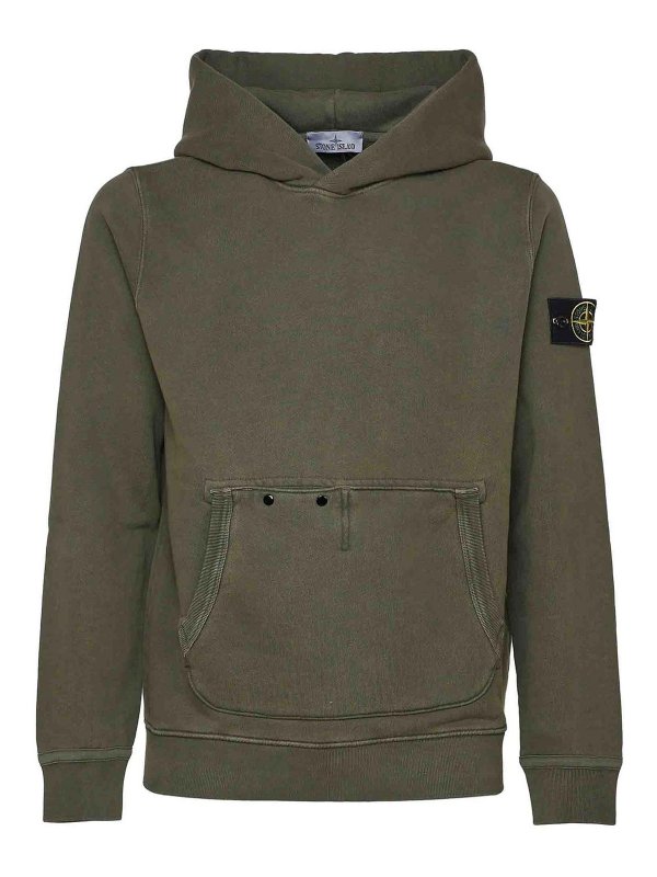 STONE ISLAND: Sudaderas y suéteres - Sudadera - Verde